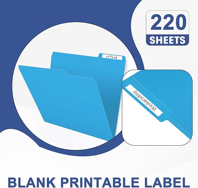 File Folder, PANDRI 220 Pack Colored File Folder, 1/3 Cut Tabs, Letter Size - Image 4