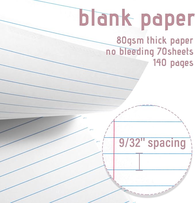Maitys 6 Pcs Legal Pad Steno Spiral Notebook 8.5" x 11" Top Bound Spiral Pads - Image 4