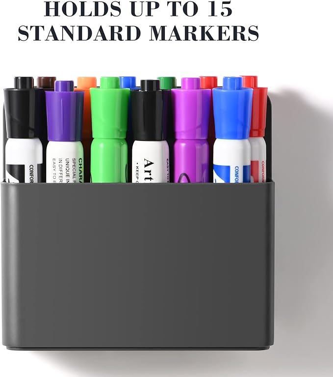 Lidwot Grey Strong Magnetic Dry Erase Marker Holders - Image 2