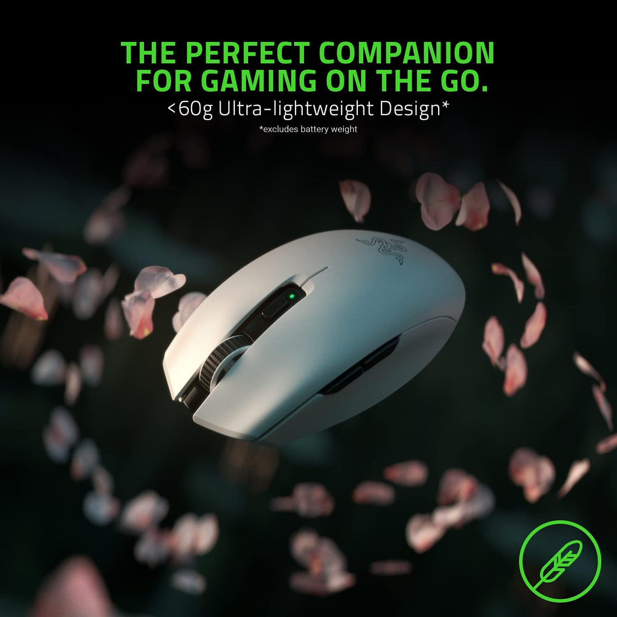 Razer Orochi V2 Wireless Gaming Mouse, 950 Hr Battery, 60g, White