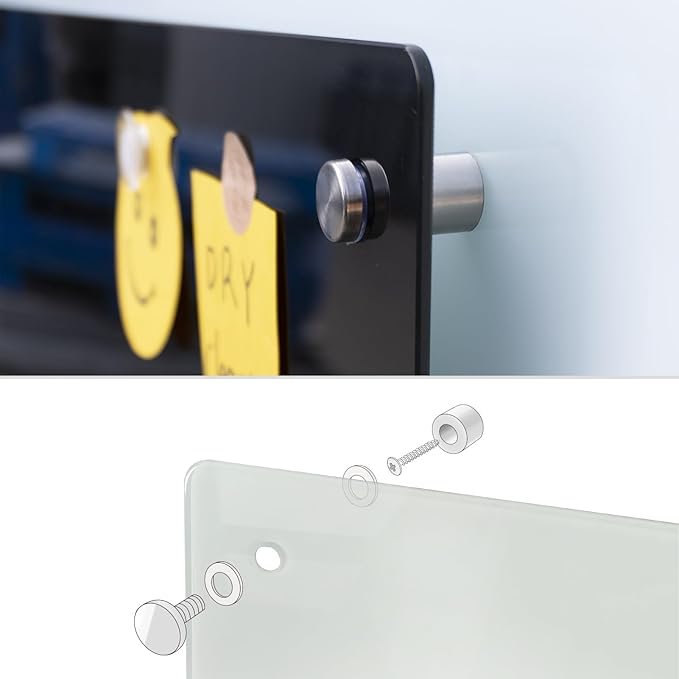JYYPWB Magnetic Glass Whiteboard 48" x 36" Dry Erase Board Frameless Premium - Image 6