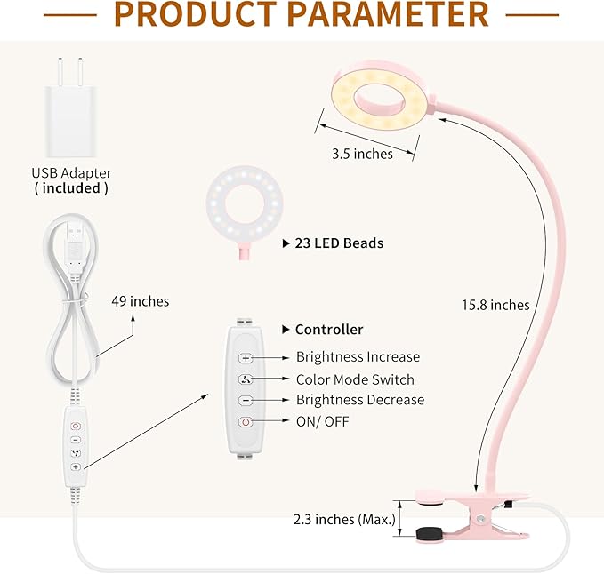 iZELL Desk Lamp, LED Reading Light - Image 6