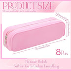 Feifeiya 8 Pcs Silicone Pencil Case Pen Zipper Pouch Bags Aesthetic Back to - Image 2
