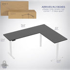 VIVO Electric Corner 75 x 63 inch L-Shaped Standing Desk, Memory Height - Image 6