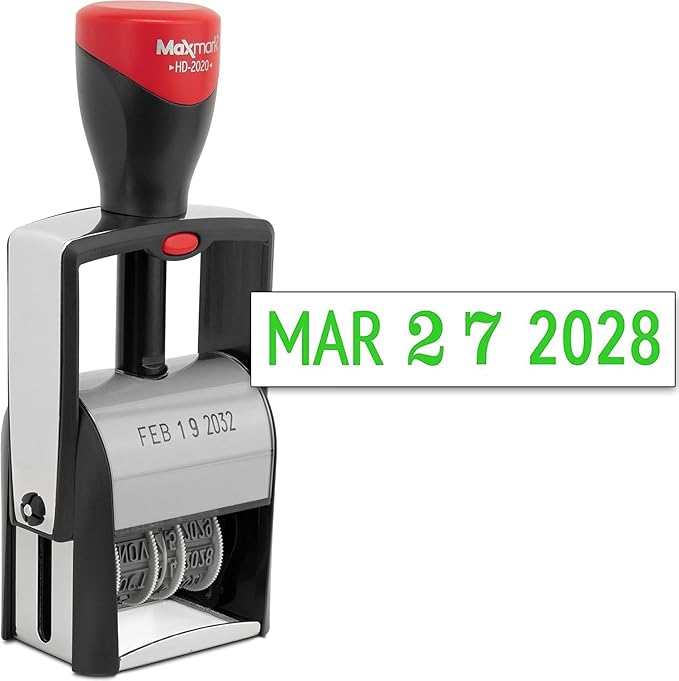 MaxMark Heavy Duty Date Stamp, Large Date Size by Maxmark