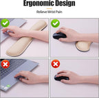 Bloss Leather Desk Pad and Keyboard Wrist Rest, Large Mouse Pad + Keyboard - Image 3