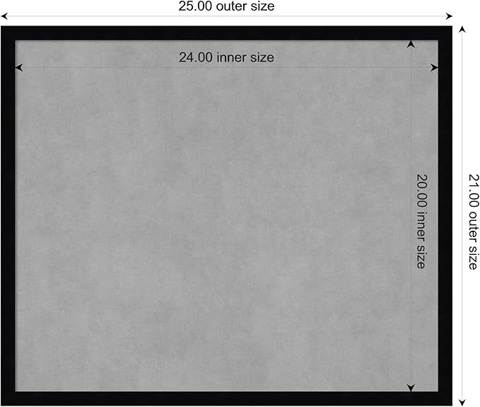 Amanti Art Black Framed Magnetic Board 21x25 Medium Vision Board - Image 3