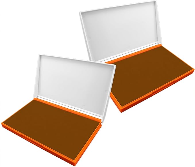 2 Pack Plastic Case Stamp Pad Large Size by ZIGEL