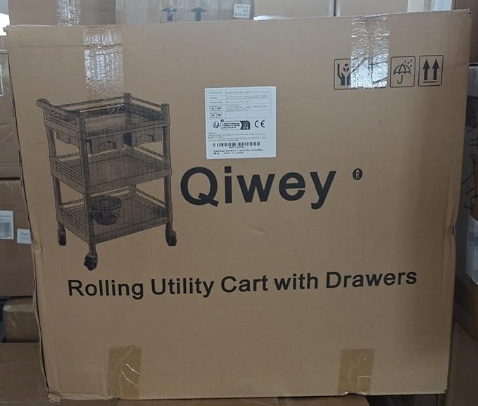 Rolling Utility Cart, Qiwey Medical Utility Cart - Image 8