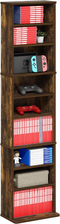 Furinno Jaya DVD Shelf, 9-Shelf Tall Narrow CD Rack, Media Shelf by Furinno-FitsYourSpaceFitsYourBudget