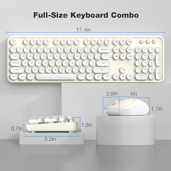 MOFII Wireless Keyboard and Mouse Combo, Computer Full Size 2.4G Plug and Play - Image 7
