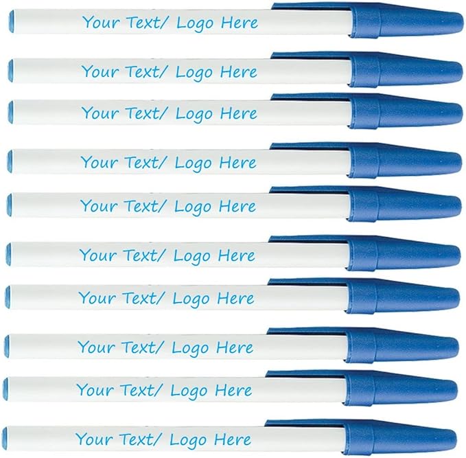 Personalized Stick Pens With your Custom Logo or Text-500 Pack Bulk-for by Sypen