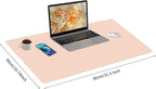Bloss Pink Desk Mat, Leather Desk Pad, Desk Matt - Image 4