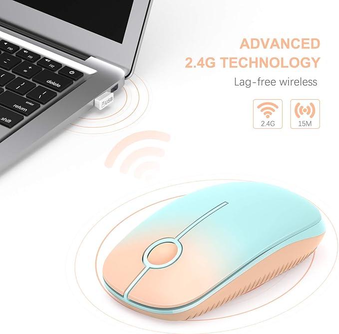 VssoPlor Wireless Mouse, 2.4G Slim Portable Computer Mice - Image 4