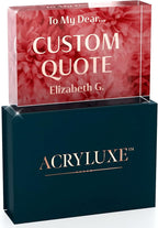 Personalized Gifts, Custom Quote Block Letter Board, Crystal-Clear Acrylic by MySignCenter
