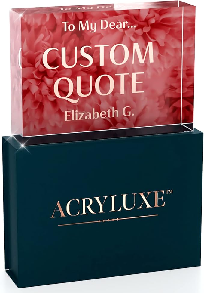 Personalized Gifts, Custom Quote Block Letter Board, Crystal-Clear Acrylic by MySignCenter