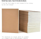 LIONSOUL 90 Pack A5 Blank Kraft Notebooks Bulk, Blank Paper Sketchbooks - Image 5