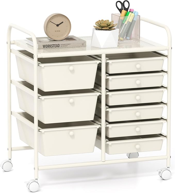 GOFLAME 9-Drawer Rolling Storage Cart, Mobile Utility Cart by GOFLAME