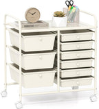 GOFLAME 9-Drawer Rolling Storage Cart, Mobile Utility Cart by GOFLAME