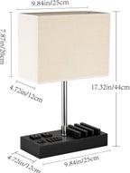 briever usb table lamp, multi-functional desk lamp with, front angle view