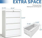 FLIXELIO File Cabinets 4 Drawer, Metal Office Storage Filing Cabinet - Image 3