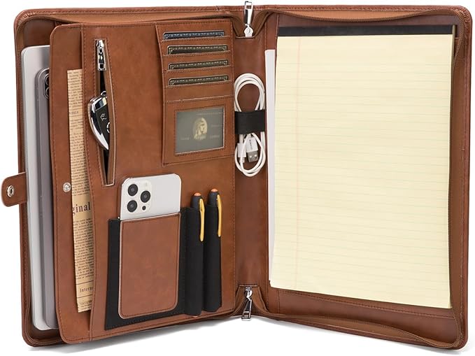 Geslun Personalized Vegan Leather Portfolio, Legal Size 8.5 x 14 Pad Holder - Image 5