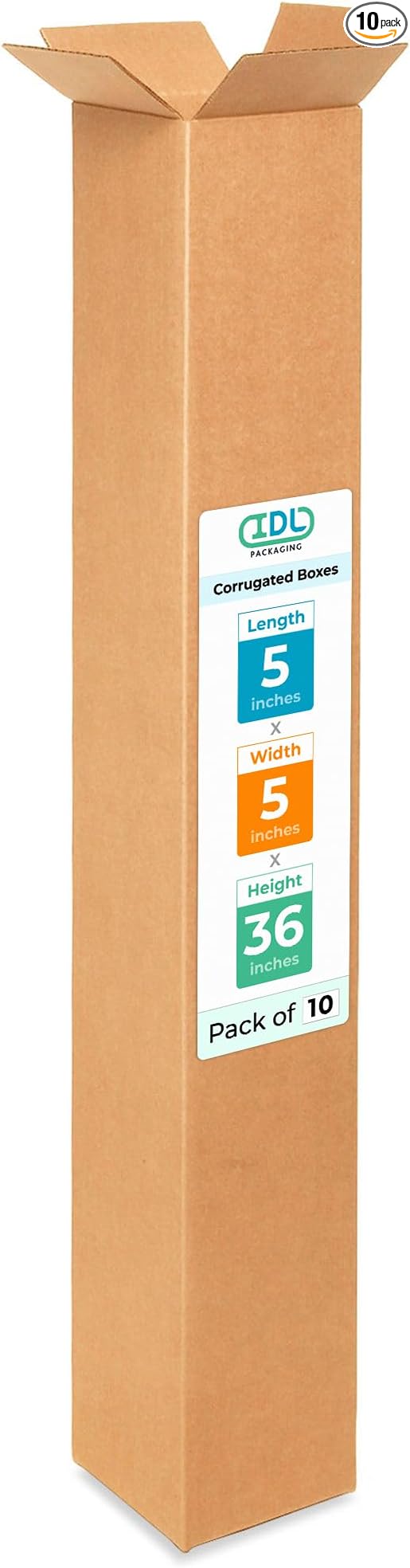 Tall Moving & Shipping Boxes 5x5x36 inches by IDLPackaging