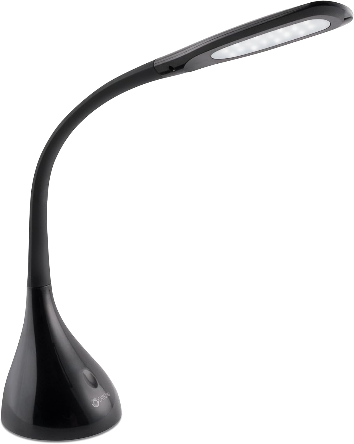ottlite creative curves led desk lamp, black, main product view