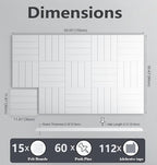 G Gamit Large Felt Wall Tiles Bulletin Board 59”x36”, Large Cork Board - Image 2