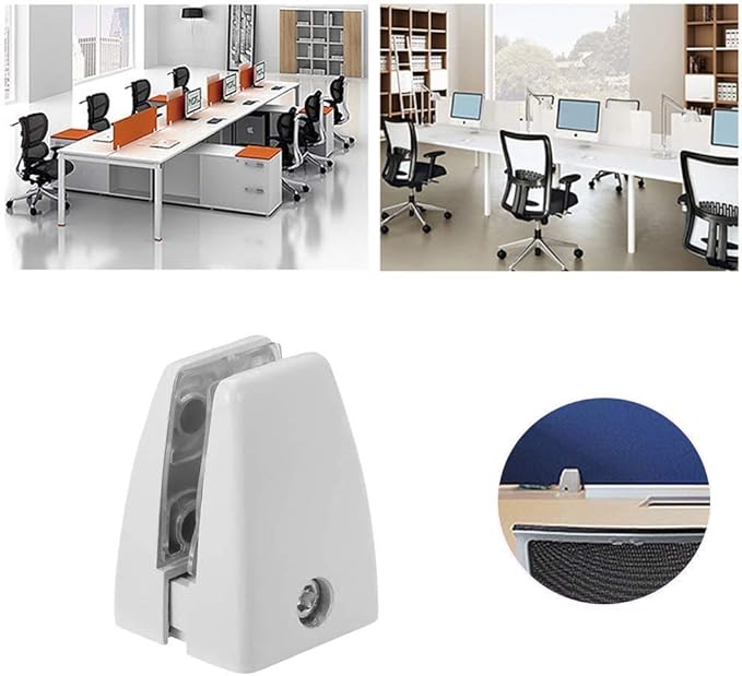 KSWLOR 20 PCS Office Desk Partition Support Bracket, Desk Divider Clamp - Image 5