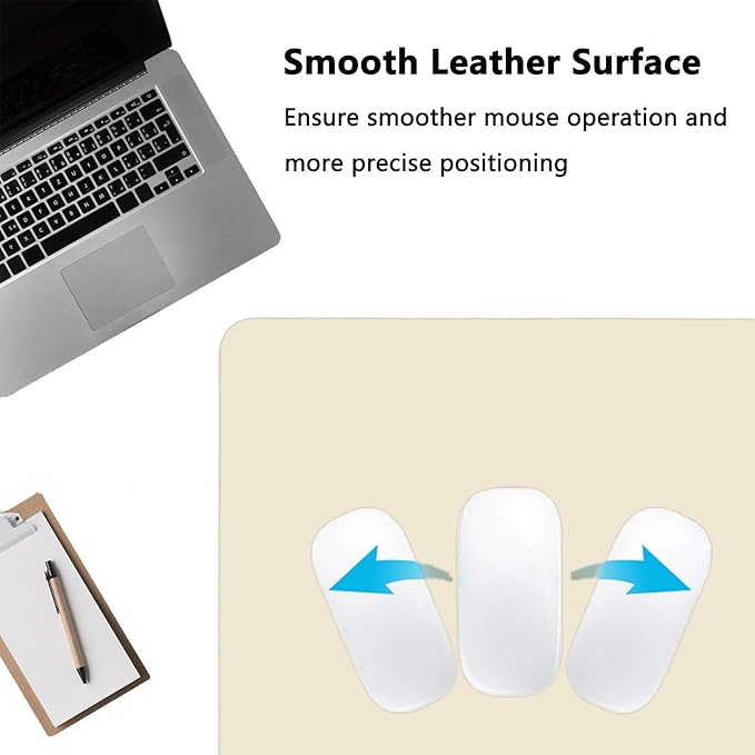 PU Leather Desk Pad Protector Gaming Mouse Pad Non Slip Desk Mat - Image 3