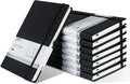 POPRUN 8 Pack Black Lined Journal Notebooks, Waterproof PU Leather Hardcover by POPRUN