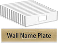 NIUBEE 12 Pack Acrylic Wall Name Plate Holder 2x8 Inch, Door Name Plates Set by NIUBEE