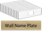 NIUBEE 12 Pack Acrylic Wall Name Plate Holder 2x8 Inch, Door Name Plates Set by NIUBEE