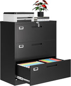 AFAIF 3 Drawer File Cabinets for Home Office, Office Storage Caninets Steel by AFAIF