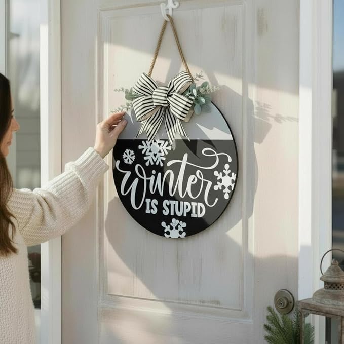 Wood front door sign Wood sign Home decor Welcome sign Sign - Image 2
