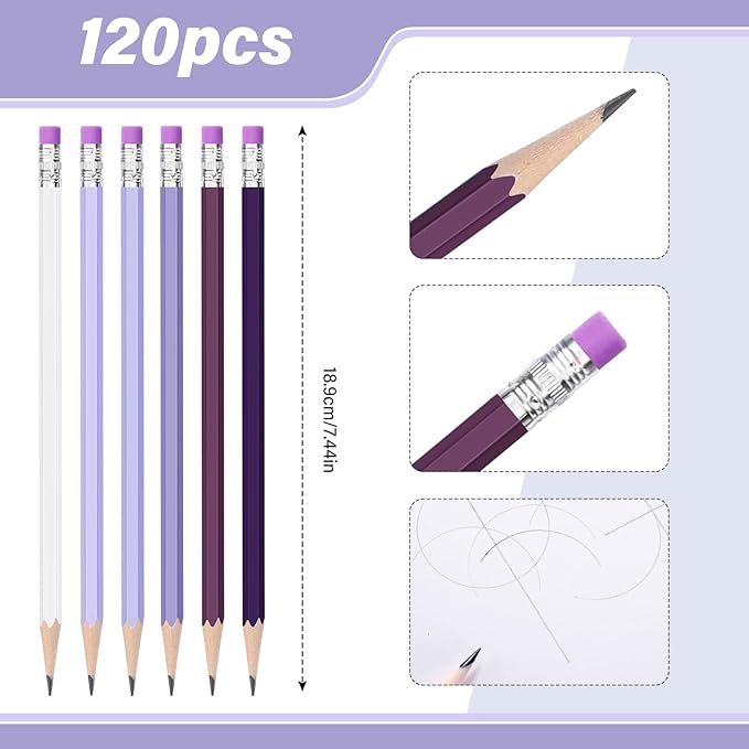 TecUnite 120 Pcs #2 HB Pencils - Image 3