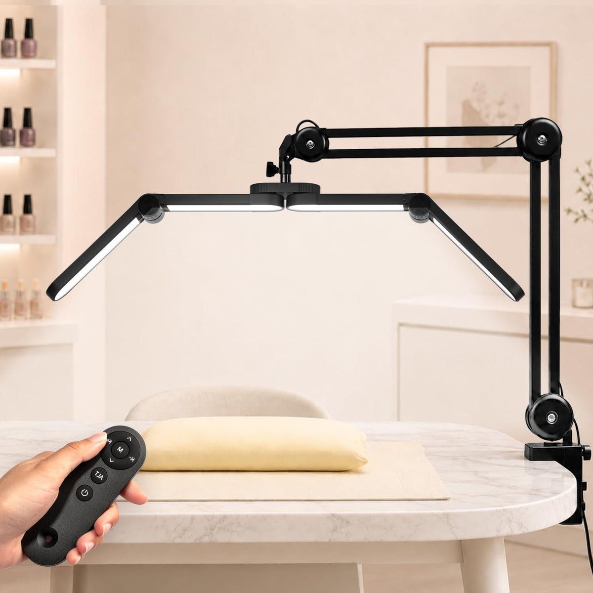 Nail Light for Desk, Half Moon Light for Nail Desk, Nail Desk Lamp