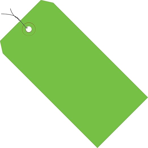 AVIDITI Shipping Tags Green, 4.75"L x 2.375"W 1000-Pack | Colored Shipment Tag by Aviditi