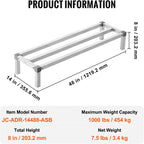 vevor aluminum dunnage rack, 48” x 14” commercial on a desk or shelf