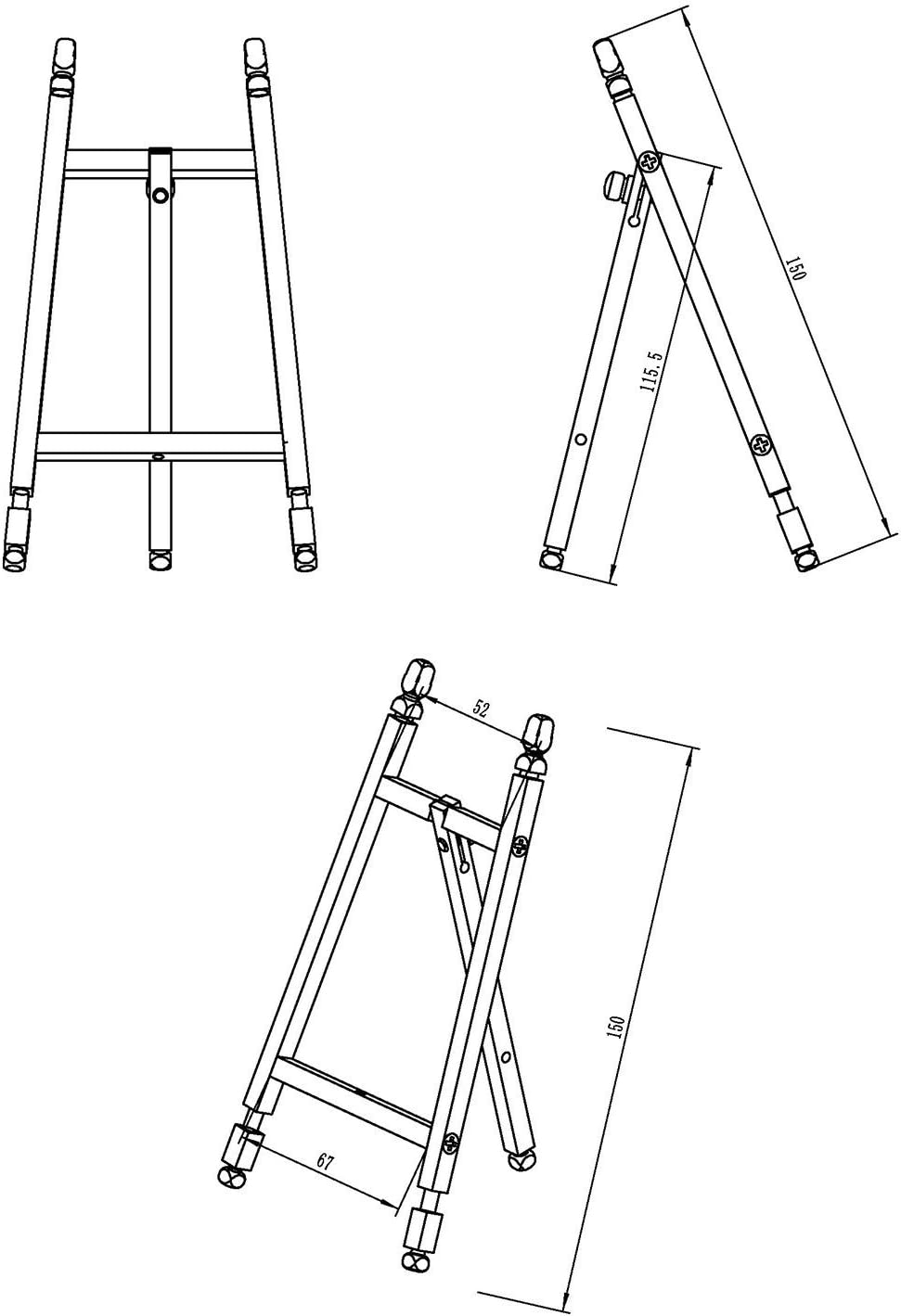 TOPNIKE Table Top Easel, Art Display Easels, Brass Plate Stands for Display, ...