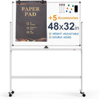 Large Dry-Erase Rolling Magnetic Whiteboard by TSJOFFICE