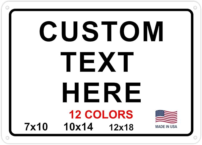 Custom Signs Outdoor Metal for Home Office Business, Personalized, Man Cave by avgrafx