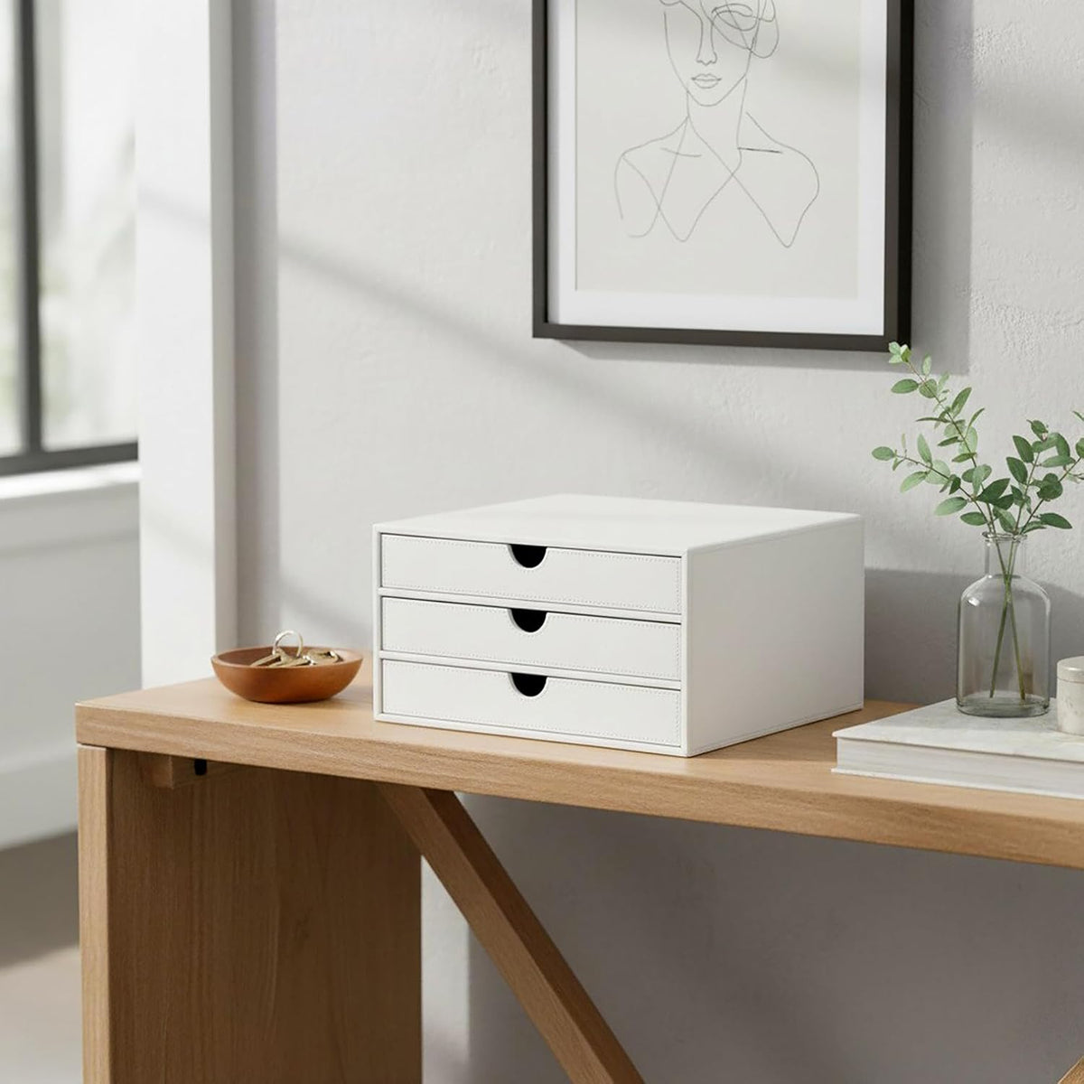 UnionBasic Document Organizer, 3-Drawer File Cabinet Document Storage Box, Of...