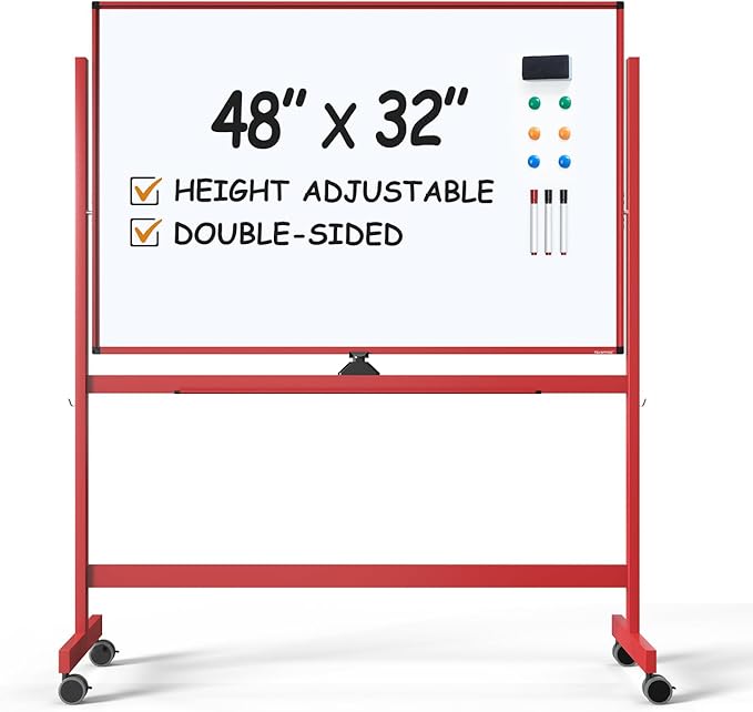 TSJ OFFICE Large Rolling Whiteboard by TSJOFFICE