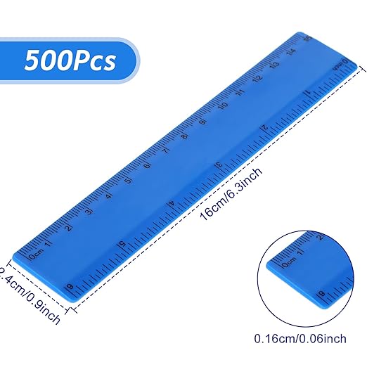 Zonon 500 pcs Rulers Bulk Plastic Flexible Straight Rulers - Image 5