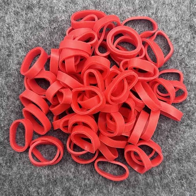 500pcs Red Color Mini Rubber Bands Elastic Bands Rubber Band - Image 3