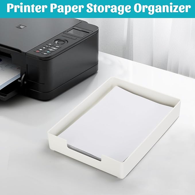 AZFUNN Letter-Size Tray Desk Letter Tray Paper Tray, Sturdy Heavy-Duty Plastic - Image 3