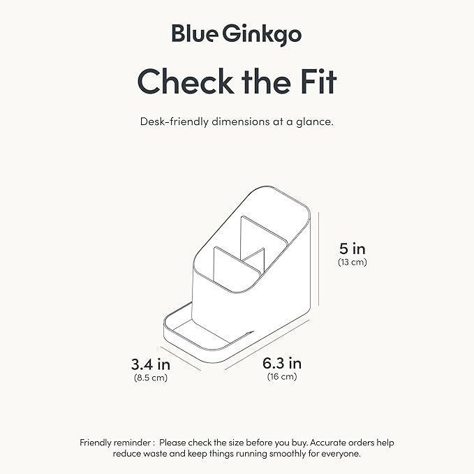 BLUE GINKGO Desk Holder – Korean-Made Office Organizer - Image 3