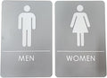 USA Made - Men's and Women's Restroom Signs ADA-Compliant Bathroom Door Signs by RockRidge